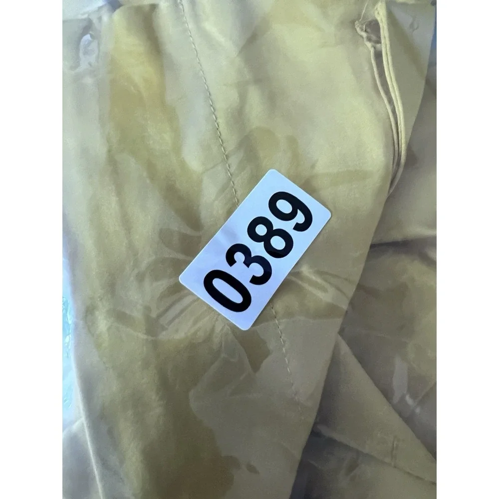 Lafayette 148 Yellow‎ Metallic Jacket Sz 10 Belt Shiny Dressy Short Cotton Blend